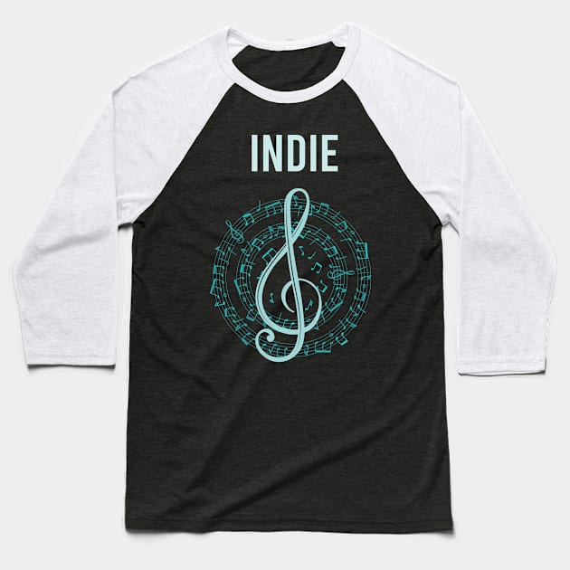 Music Note Circle Indie Baseball T-Shirt by Hanh Tay